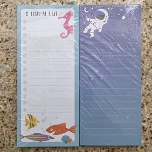 Aquatic and Astronaut-Themed Notepad Set